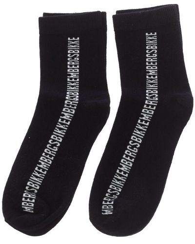 Bikkembergs Pack-2 Quarter Socks Mid-Rise Bk064 - Black
