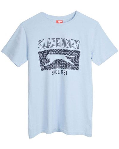 Slazenger 1881 Vintage Style Graphic T-shirt Cotton - Blue