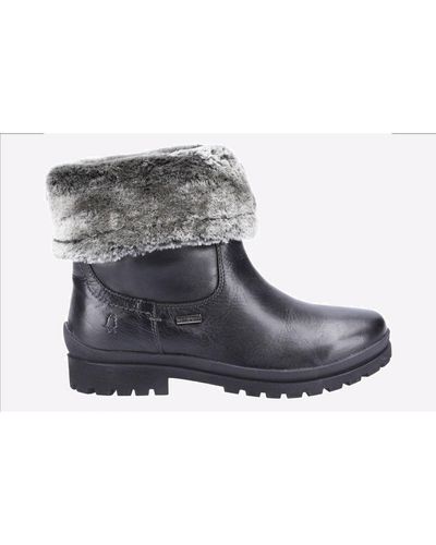 Hush Puppies Alice Leather Boots - Grey