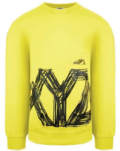 PUMA X Michael Lau Long Sleeve Crew Neck Graphic Sweatshirt 530358 79 Cotton - Yellow