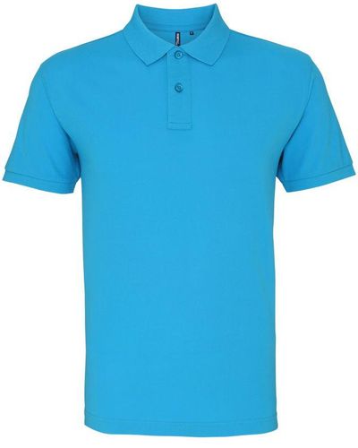 Asquith & Fox Organic Classic Fit Polo Shirt () - Blue