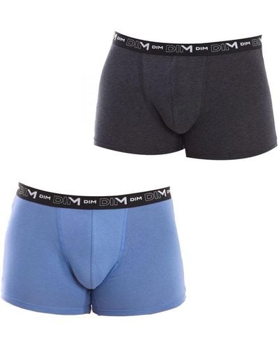 DIM Pack-2 Boxers Cotton Streech Breathable Fabric D6596 Men - Blue