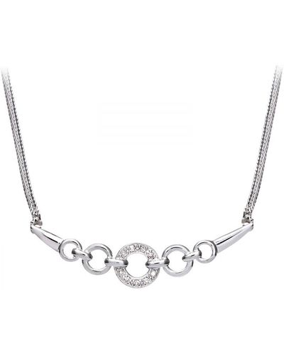 DIAMANT L'ÉTERNEL Ladies 9Ct Fancy Circles Diamond Necklace - Metallic