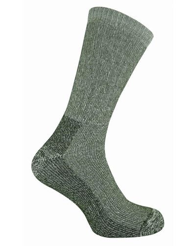 Sock Snob 2 Pack Breathable Cushioned Heel And Toe Thermal Wool Hiking Socks - Green