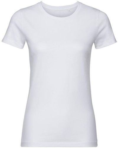 Russell Ladies Authentic Pure Organic Tee () - White