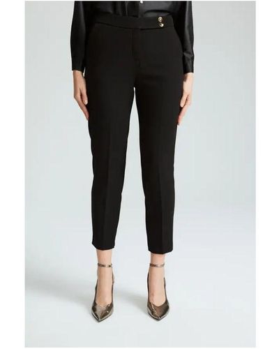 GUSTO Formal Trousers With Buttons - Black