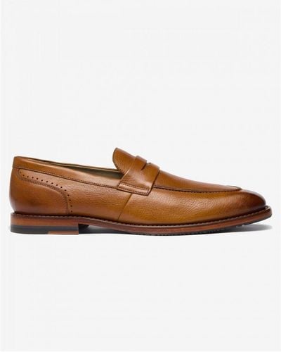 Oliver Sweeney Buckland Milled Leather Penny Loafers - Brown