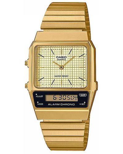 G-Shock Collection Vintage Gold Watch Aq-800eg-9aef Stainless Steel - Metallic