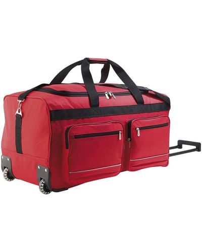 Sol's Voyager Rolling Travel Holdall Bag () - Red