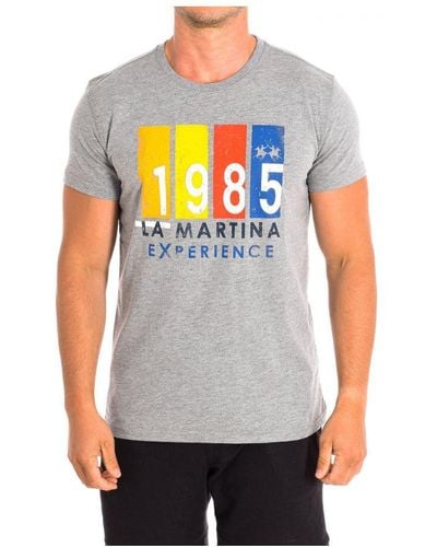 La Martina Short Sleeve T-Shirt Tmr319-Js206 - Grey