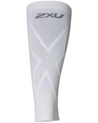 2XU X Compression Calf Sleeves/ Nylon - White