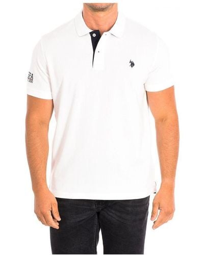 U.S. POLO ASSN. Fost Short Sleeve With Contrast Lapel Collar 64783 - White