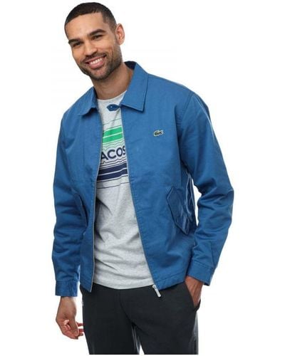 Lacoste Zipped Organic Cotton Gabardine Jacket - Blue