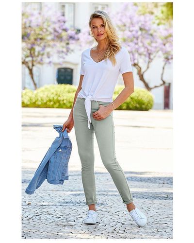 Sosandar Sage Perfect Skinny Jeans - White