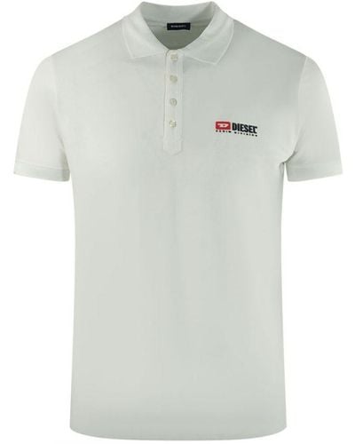 DIESEL Division Logo Polo Shirt - White