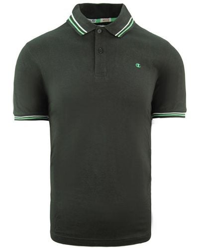 Champion Heritage Fit Grey Polo Shirt Cotton - Green