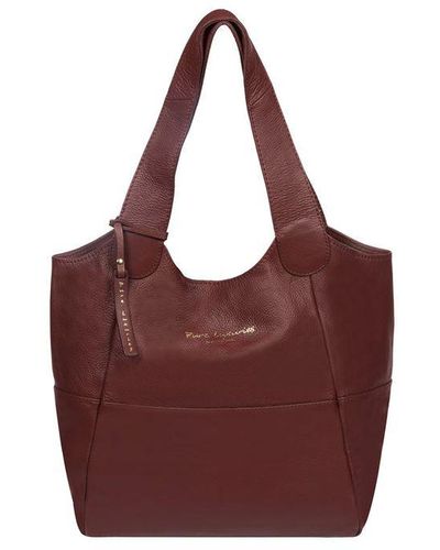 Pure Luxuries 'Freer' Rich Leather Tote Bag - Red