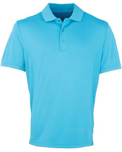 PREMIER Coolchecker Pique Short Sleeve Polo T-Shirt () - Blue