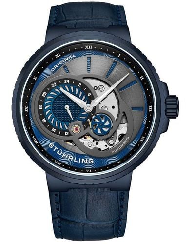 Stuhrling And Automatic 45Mm Skeleton - Blue