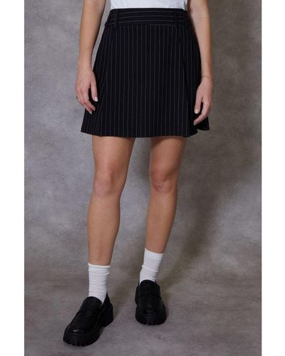 Threadbare Black 'isso' Pleated A-line Mini Skirt