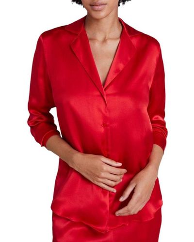 Aubade Toi Mon Amour Silk Blouse - Red