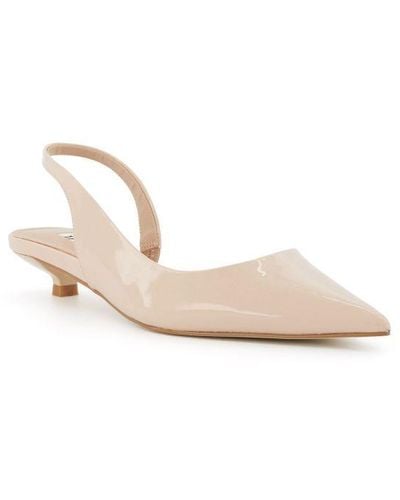 Dune Ladies Calmer - Kitten-heel Slingback Court Shoes - Natural