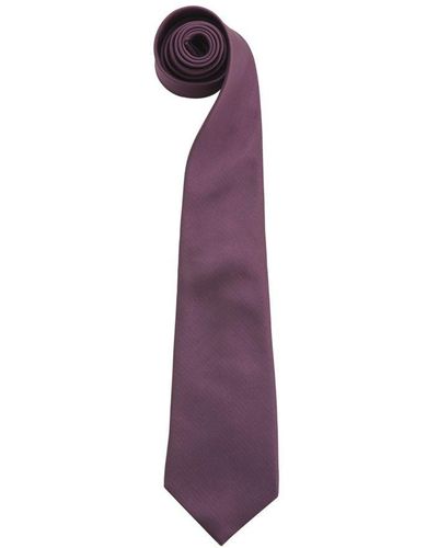 PREMIER "kleuren" Gewone Mode / Business Tie (pakket Van 2) (paars)