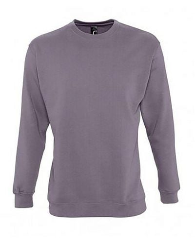 Sol's Uniseks Supreme Sweatshirt (grijs) - Paars