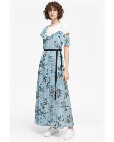 French Connection Kioa Drape Strappy Maxi Dress - Blue