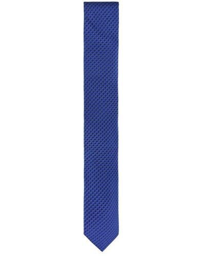 Calvin Klein Dotted Silk Navy Tie - Blue