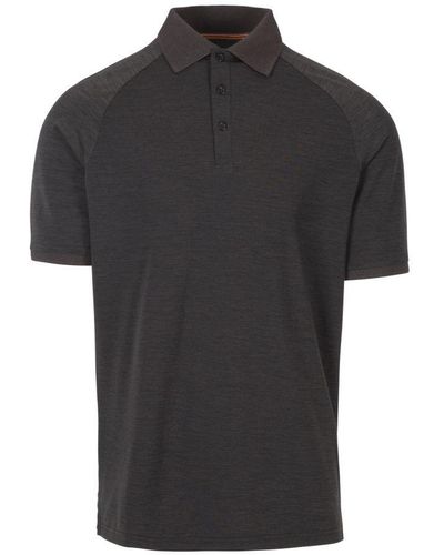 Trespass Kelleth Dlx Polo Shirt ( Marl) - Black