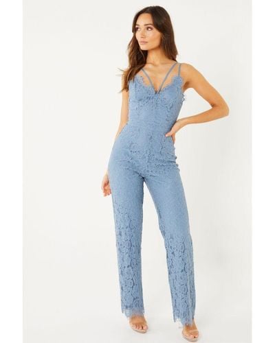 Quiz pale best sale blue jumpsuit