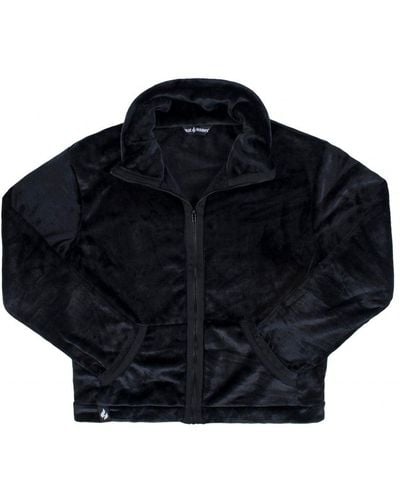 Heat Holders 1.7 Tog Oversized Warm Luxury Fleece Full Zip Up Winter Thermal Jacket Jumper With Pockets - Black