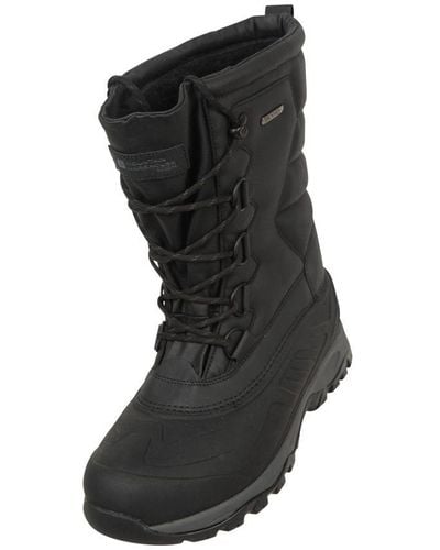 Mountain Warehouse Nevis Extreme Suede Snow Boots (Jet) Rubber - Black