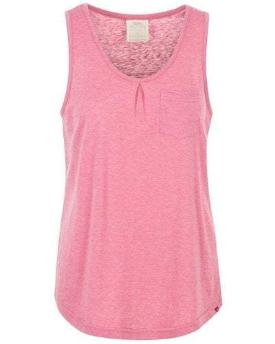 Trespass Ladies Fidget Sleeveless Vest ( Blush Marl) - Pink