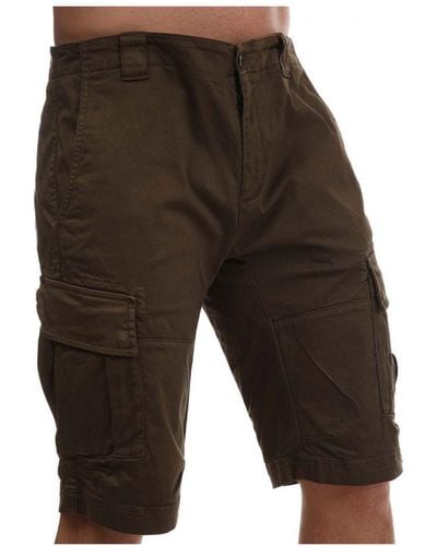 C.P. Company Stretch Sateen Cargo Shorts - Green