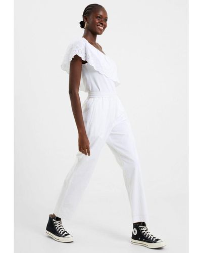 French Connection Alania Lyocell Blend Trouser - White