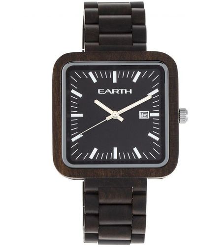 Earth Wood Berkshire Bracelet Watch W/Date - Grey