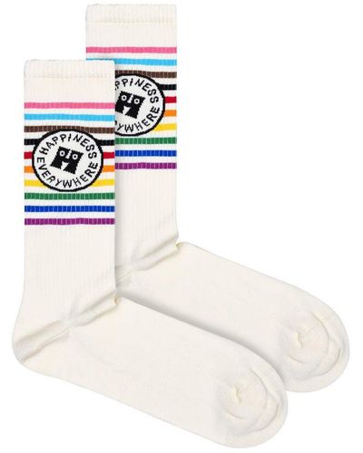 Happy Socks Happy Socks Unisex - White