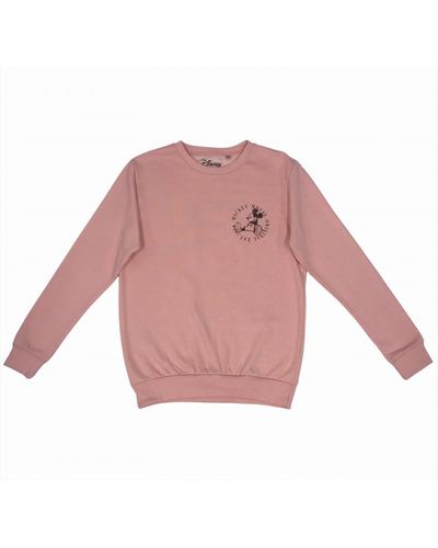Disney Ladies Mickey Mouse Detail Original Dusky Sweatshirt - Pink