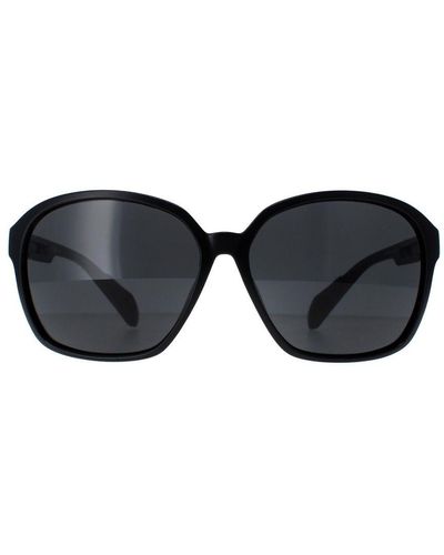 adidas Sp0013 01a Glanzend Zwarte Contrastgrijze Zonnebril