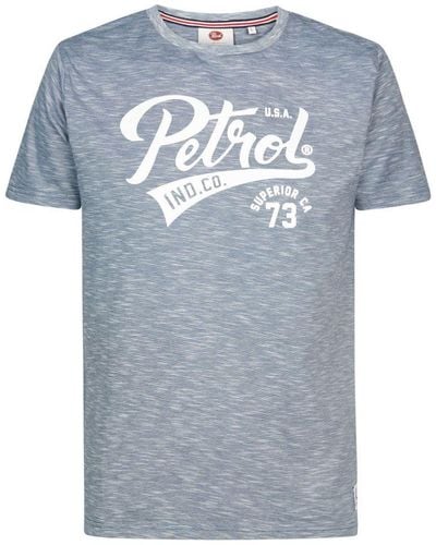 Petrol Industries Vintage Logo T-shirt - Blauw
