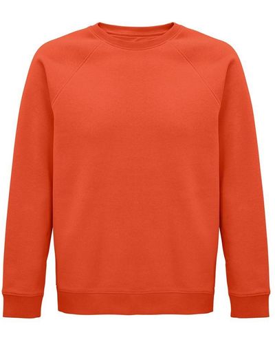 Sol's Adult Space Organic Raglan Sweatshirt (gebrande Sinaasappel) - Oranje