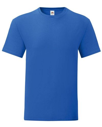 Fruit Of The Loom Iconic T-Shirt (Pack Of 5) (Royal) - Blue