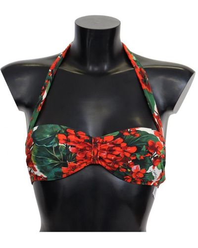 Dolce & Gabbana Bikinitop Met Veelkleurige Bloemenprint Voor - Zwart