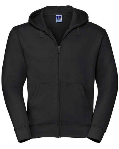 Russell Authentic Hooded Sweatshirt () - Black