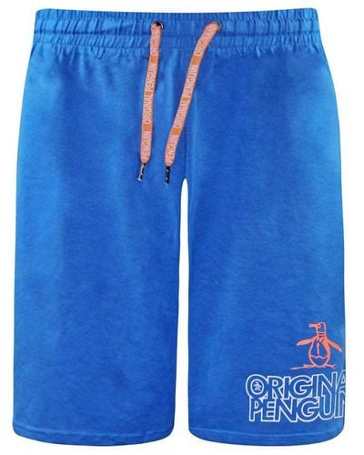 Original Penguin Logo Lounge Shorts Cotton - Blue