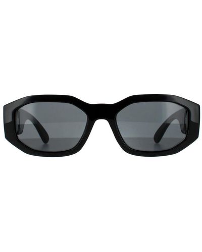 Versace Rectangle Dark Sunglasses - Black