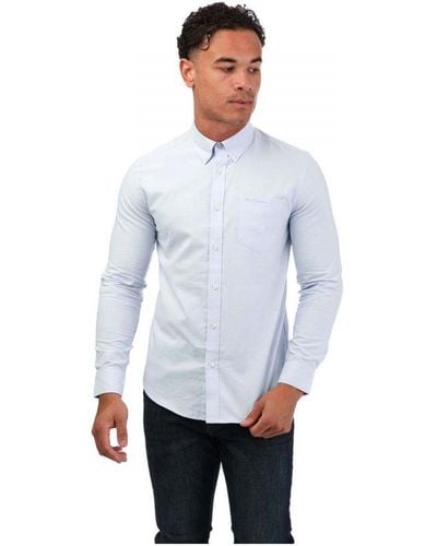 Ben Sherman Long Sleeve Oxford Shirt - White