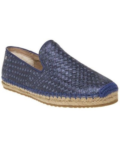 UGG Ugg Sandrinne Metallic Basket Shoes Leather - Blue